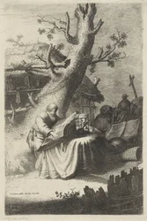 H. Hieronymus læser under et træ