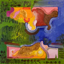 A Lesson in Biology, 2006 (olie på træ)