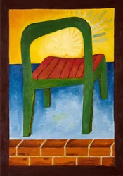 Chair in the Air, 2005 (olie på træ)