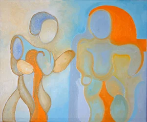 Man and Woman nr 1, 2009 (olie på lærred)
