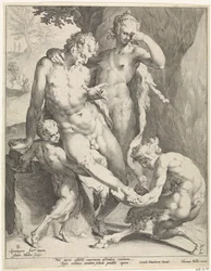 Oreaden fjerner en torn fra en satyrs fod