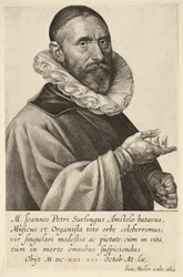 Portræt af Jans Pietersz Sweelinck, pub. 1624 (gravering)