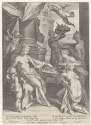 Venus hædret af nymfer og en faun