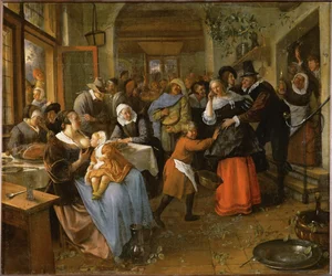 Et bondebryllup, ca. 1670 (olie på lærred)