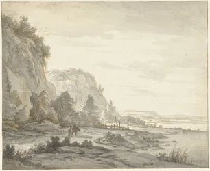 Bred ådal med stejle bjerge
