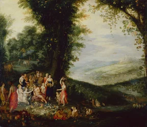 The Triumph of Bacchus (olie på panel)