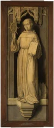 ""Sankt Bernardino af Siena (1380-1444)"" (Saint Bernardino af Siena) Maleri af Jan Provost (Provoost) (1465-1529) - c 1510 - Olie på træ Dim 123x45 cm Museo del Prado, Madrid