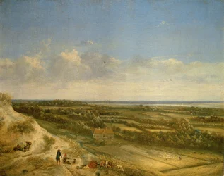 Dune Landscape, Formentlig nær Santpoort, ca. 1675 (olie på lærred)