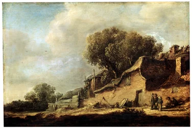 Landskab med et bondehytte, 1631.