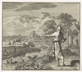 Emblem: Græsgang Landskab med eng