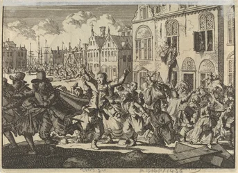 Oprør i Enkhuizen, hvor viceadmiralernes huse Kwast og Turk bliver ødelagt, 1635