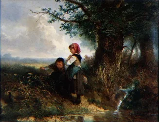 Fasanen: Landskab med figurer (panel)