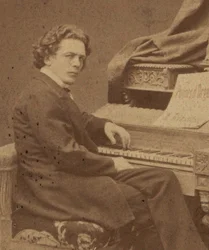 Portræt af komponisten Anton Rubinstein 1829-1894, ca 1860-1870.