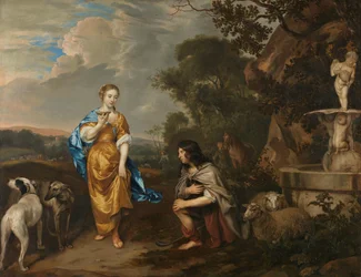 Dobbeltportræt af et ungt par som Granida og Daiphilo