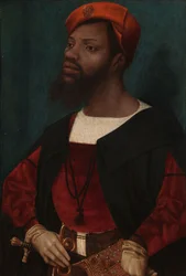 Portræt af en afrikansk mand, ca. 1525-30 (olie på panel)