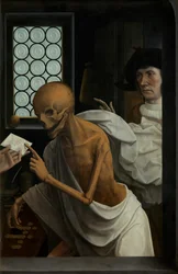 Detalje af Death and the Miser, ca. 1515-21 (olie på panel)