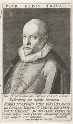 Portræt af komponisten Orlando di Lasso 1532-1594, 1593