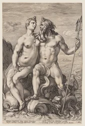 Neptun og Amphitrite, fra Tre parrede guder og gudinder