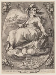 Pallas Athena, fra Tre gudinder siddende i skyerne