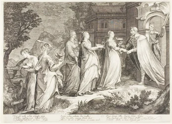 Tallerken fire, fra Five Wise and Five Foolish Virgins