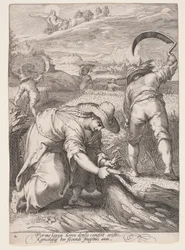 Sommer (Bønder høster hvede), fra De fire årstider