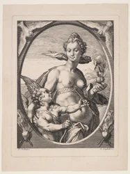 Venus og Amor, fra Tre hedenske guder eller gudinder