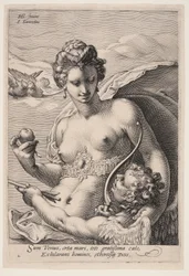 Venus og Amor, fra Tre gudinder