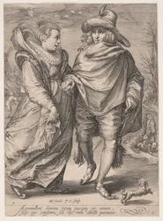 Winter (Young Couple Skating), fra De fire årstider