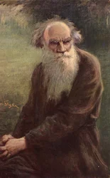 Portræt af forfatteren Leo N. Tolstoy 1828-1910, 1910