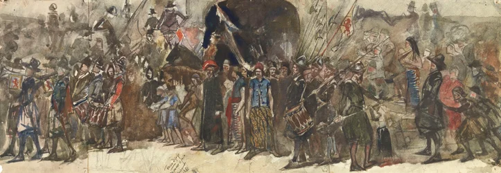 The Emperor of Java (akvarel over blyant på papir)