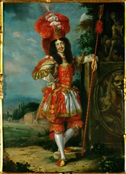Kejser Leopold I i et teaterkostume, sandsynligvis under et hyrdespil, "La Galatea" (kobber)