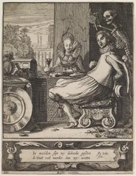 Døden overrasker et par, ca. 1618-20 (radering  stik)