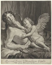 Venus og Amor Lustful Venus og Gentle Cupid (titel på objekt)