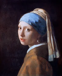 Pige med perleørering, ca. 1665