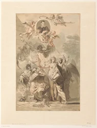 Frontispice-design til Edward Simson, Chronicon Catholicon