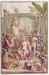 Frontispice af "Hortus Cliffortianus" af Carl Linnaeus (1707-78)