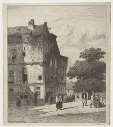 Udsigt over en gade i Amsterdam