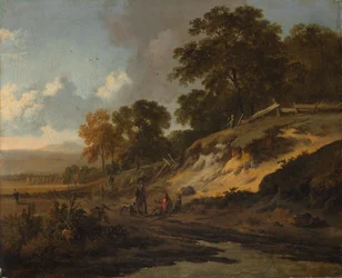 Landskab med jægere, ca. 1660-1680.