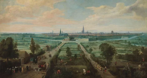 Panoramaudsigt over Antwerpen fra øst