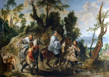 Rudolf I af Det Hellige Rige (eller Rudolf IV af Habsburg) (1218-1291) - Rudolf af Habsburg og præsten af ​​Jan Wildens