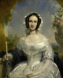 Agatha Petronella Hartsen (1814-78). På brudetoilet i anledning af hendes ægteskab med Jan van der Hoop den 17. marts 1841