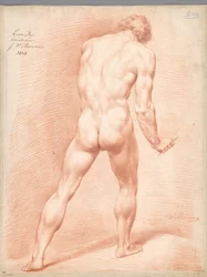Stående nøgen mand, set bagfra (1. præmie 1803)