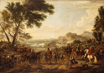 Kong Vilhelm III og hans tropper forbereder sig til et slag,