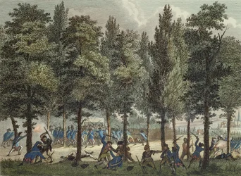 Marseillais på Champs-Elysees, 30. juni 1792, indgraveret af Reinier Vinkeles (1741-1816) og Daniel Friday (1765-1822)