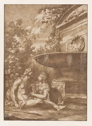 Idyll ved et springvand