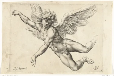 Studie for en nøgen flyvende engel Paradigms graphics variorum artificum (serietitel)