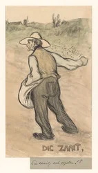 Den, der sår, [vil høste] (titel på objekt)