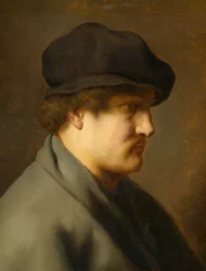Ung mand iført en baret, ca. 1627-29 (olie på egetræspanel)