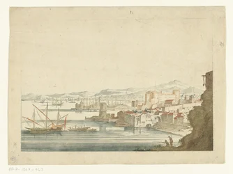 Udsigt over en italiensk havn