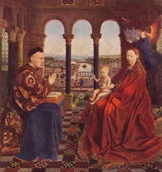 Madonna med kansler Rolin, ca. 1435, 1938